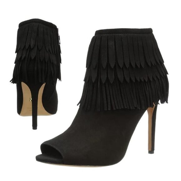 Vince Camuto Signature Black Yulia Open Toe Boots/Booties 9 NEW IN BOX $298 - Picture 3 of 3